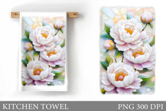 Flowers Kitchen Towel. Floral Kitchen Towel Design Product Image 1