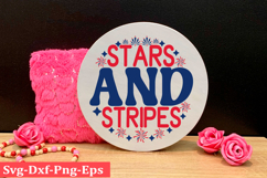 4th of July round sign svg design, Patriotics Quotes Svg, Product Image 1