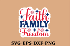 4th of July Sticker Svg Design, Patriotics Quotes Svg, 4t Product Image 1