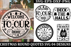Christmas Round sign Svg holiday quotes Svg design Christmas Product Image 1