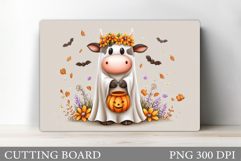 Ghost Cow Cutting Board. Halloween Cutting Board Design Product Image 1