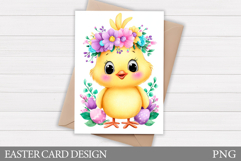 Easter Chick Card Design. Easter Card Printable Product Image 1