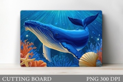 Whale Cutting Board Design. Whale Sublimation Product Image 1