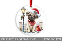 Cute Dog Christmas Ornament. Winter Dog Christmas Ornament Product Image 1