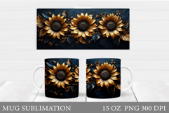 Sunflowers Mug Sublimation. Sunflowers Sublimation Product Image 1