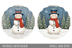 Cute Snowman Wind Spinner. Christmas Wind Spinner Design Product Image 1