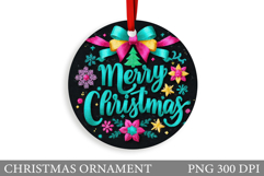 Christmas Ornament Sublimation. Merry Christmas Ornament Product Image 1