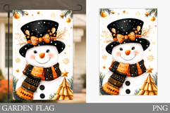 Snowman Garden Flag. Christmas Garden Flag Sublimation Product Image 1