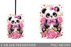 Panda Car Air Freshener Design. Cute Panda Sublimation Product Image 1