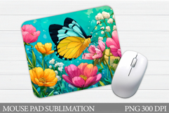 Butterfly Mouse Pad Design. Butterfly Sublimation Product Image 1