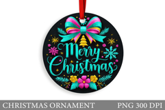 Christmas Ornament Sublimation. Merry Christmas Ornament Product Image 1