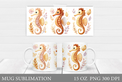 Seahorse Mug Sublimation. Seahorse Sublimation Product Image 1