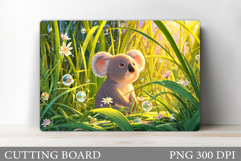 Cute Koala Cutting Board Design. Cute Koala Sublimation Product Image 1