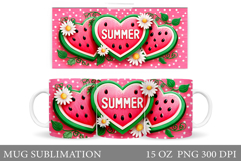 Watermelon Mug Design. Summer Mug Sublimation Product Image 1