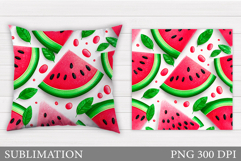 Watermelon Pillow Design. Watermelon Sublimation Product Image 1