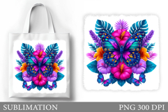 Butterfly Sublimation. Butterfly Tote Bag Sublimation Product Image 1
