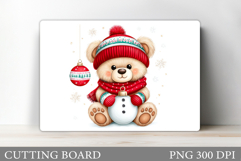 Christmas Bear Cutting Board. Christmas Cutting Board Product Image 1