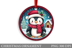 Cute Penguin Christmas Ornament. Christmas Ornament Design Product Image 1