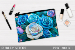 Roses Cosmetics Bag Design. Roses Sublimation Product Image 1