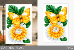 Butterfly Garden Flag Design. Summer Garden Flag Sublimation Product Image 1