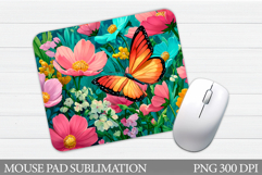 Butterfly Mouse Pad Design. Butterfly Sublimation Product Image 1
