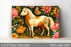 Horse Cutting Board Design. Horse Sublimation Product Image 1