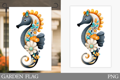 Seahorse Garden Flag Design. Seahorse Sublimation Product Image 1