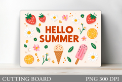 Summer Cutting Board Design. Summer Sublimation Product Image 1