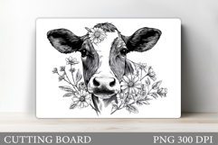 Cow Cutting Board Design. Cow Kitchen Cutting Board Product Image 1