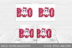 Boo Mug Sublimation. Halloween Mug Design Product Image 1