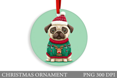 Cute Dog Christmas Ornament. Christmas Ornament Design Product Image 2