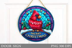 Cardinal Door Sign Design. Christmas Door Sign Sublimation Product Image 1