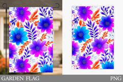 Floral Garden Flag Design. Flowers Garden Flag Sublimation Product Image 1