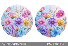 Flowers Wind Spinner Design. Wildflowers Wind Spinner Product Image 1