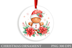Gingerbread Christmas Ornament. Cute Raccoon Sublimation Product Image 1