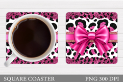 Bow Coaster Design. Bow Sublimation Product Image 1