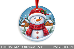 Snowman Christmas Ornament. Snowman Ornament Design Product Image 1