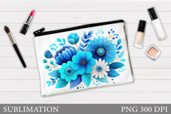 Flowers Makeup Bag Design. Flowers Cosmetics Bag Sublimation Product Image 1