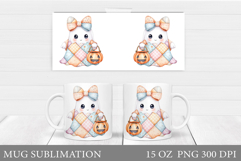 Ghost Mug Sublimation. Halloween Mug Design Product Image 1