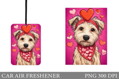 Cute Dog Car Air Freshener. Valentines Car Air Freshener Product Image 1