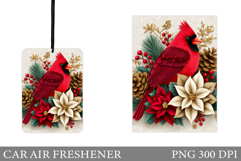 Cardinal Car Air Freshener. Christmas Car Air Freshener Product Image 1