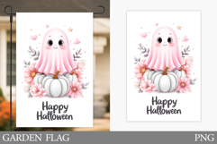 Ghost Garden Flag Sublimation. Halloween Garden Flag Design Product Image 1