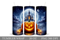 Halloween Pumpkin Tumbler Wrap. Halloween Tumbler Design Product Image 1