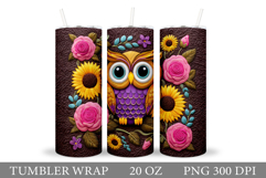 Owl Tumbler Design. Owl Sublimation Product Image 1
