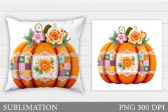 Pumpkin Pillow Design. Pumpkin Sublimation Product Image 1