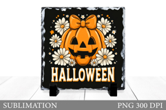 Halloween Pumpkin Slate Design. Halloween Slate Sublimation Product Image 1