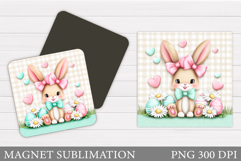 Easter Bunny Magnet Design. Easter Magnet Sublimation Product Image 1
