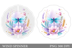 Dragonfly Wind Spinner Design. Dragonfly Sublimation Product Image 1