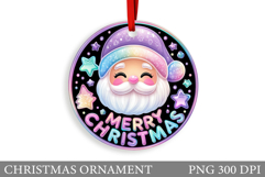 Santa Claus Christmas Ornament. Cute Santa Claus Sublimation Product Image 1