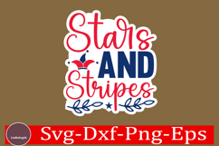 4th of July Sticker Svg Design, Patriotics Quotes Svg, Product Image 1